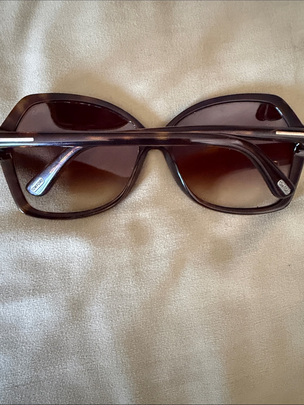 Tom Ford Oversized Dark Brown Gradient Sunglasses